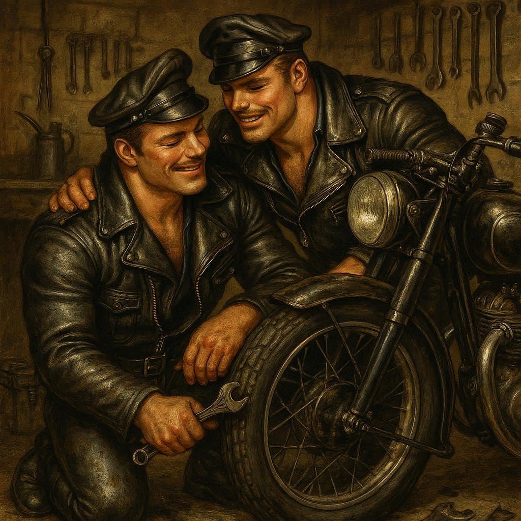 Tom of Finland Inspired Gay Leather Art